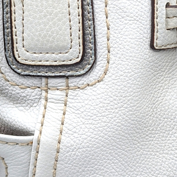 Tignanello Bone & Silver Leather Bag - Picture 3 of 6